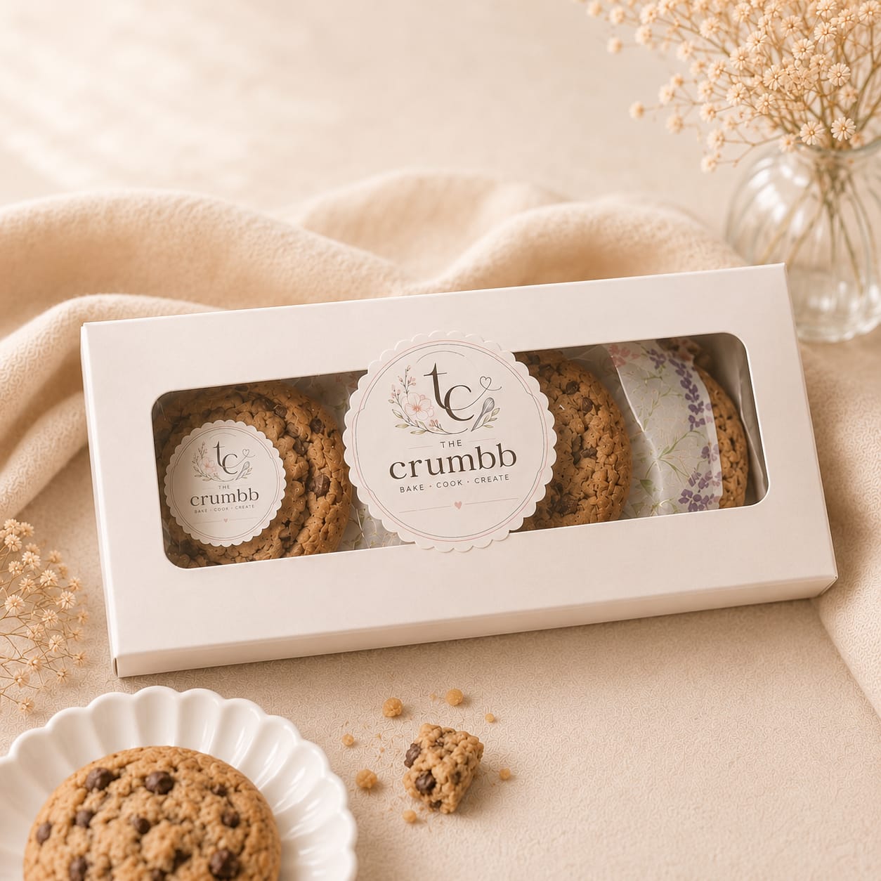 The Crumbb Pecan Dark Chocolate Cookies