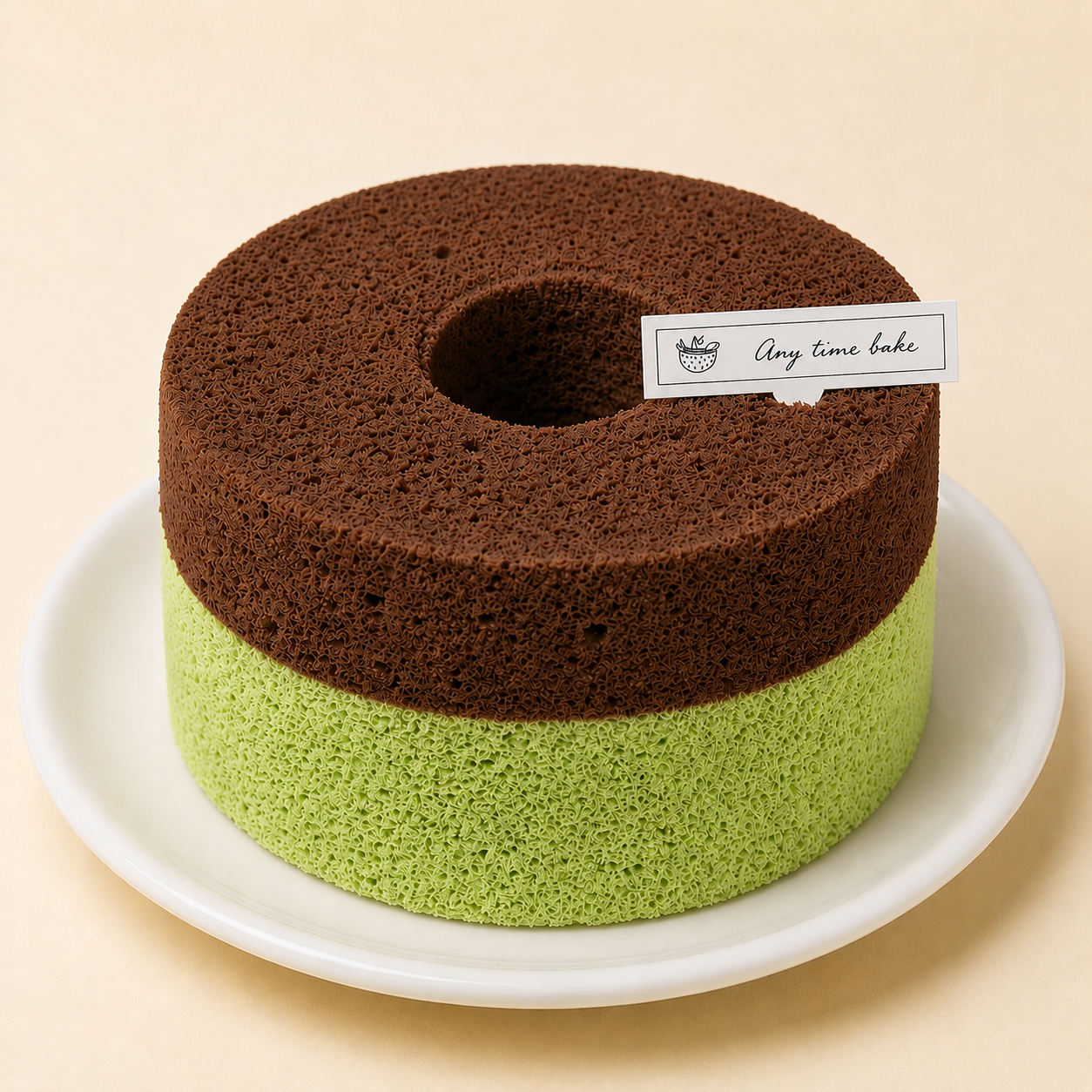 Dark Chocolate x Pandan Duo Souffle Chiffon