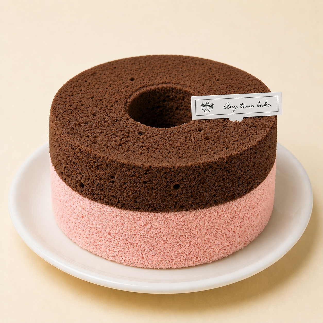 Dark Chocolate x Strawberry Duo Souffle Chiffon