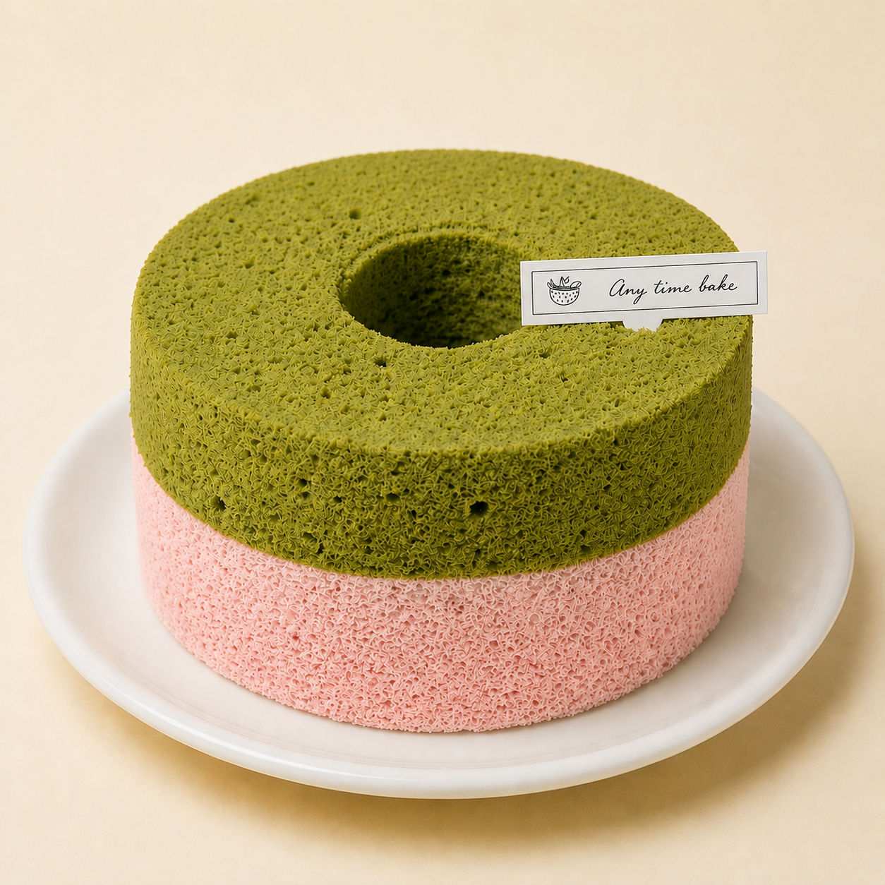 Matcha x Strawberry Duo Souffle Chiffon